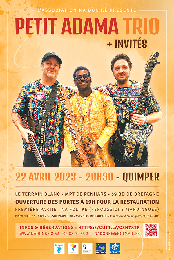 Petit Adama Trio à Quimper le 22 avril 2023