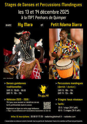 danses guinéennes avec aly MAra et percussions mandingues avec Petit Adama Diarra
